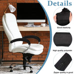 HASTHIP Office Chair Armrest Covers for Comfort and Protection with Zipper Design | 2Pcs Black 45×16cm