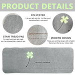 HASTHIP Luminous Stair Mat for Home Safety featuring Glow in Dark Clover Design 55 x 22cm
