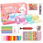 HASTHIP DIY Nano Tape Bubble Clay Craft Kit for Kids with Air Pump | Includes Stickers and Confetti