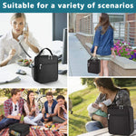 HASTHIP Lunch Box for Work and Picnic with Quick Release Buckle Handle 8.7×4.5×10.2 in Black