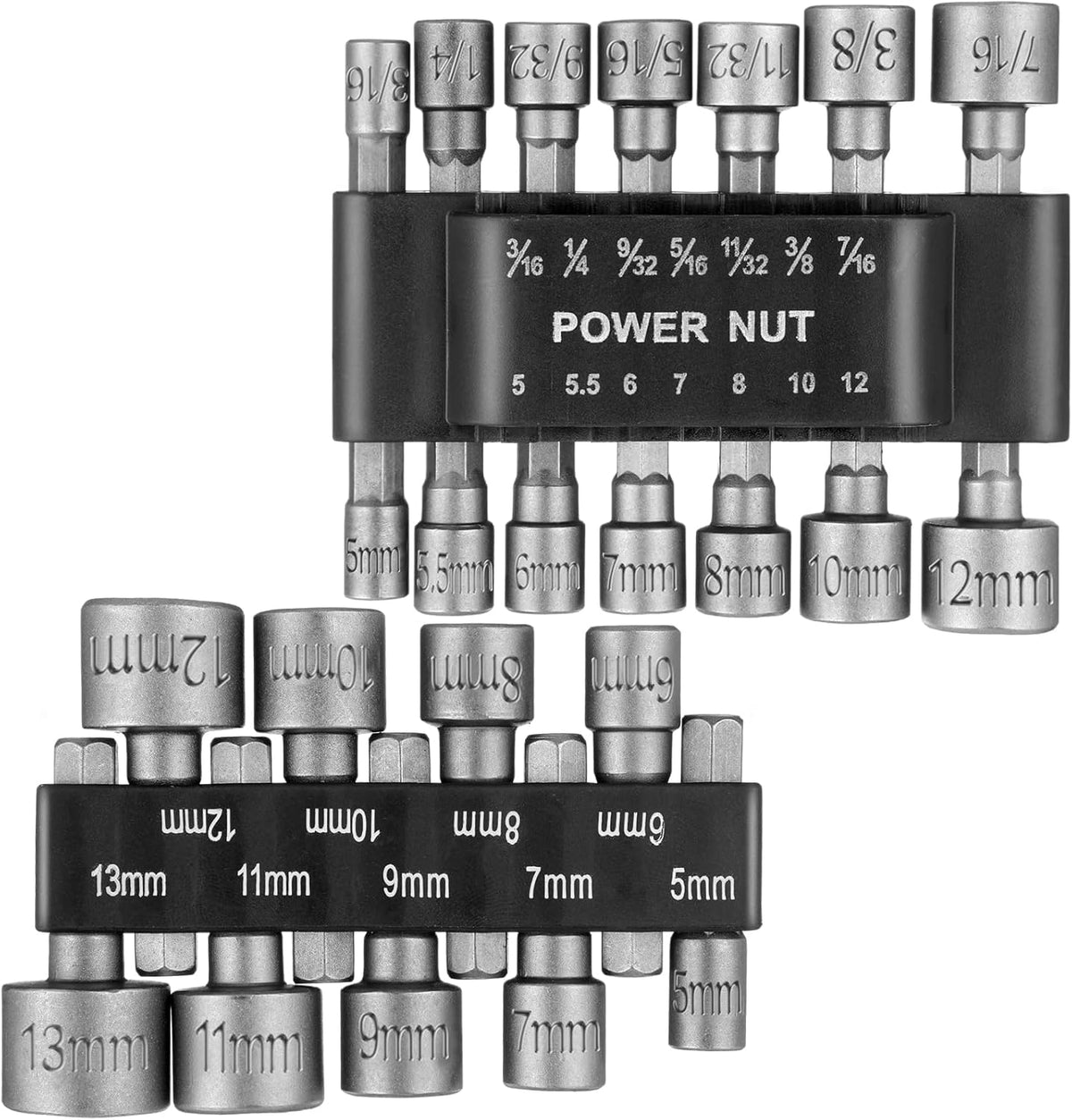 HASTHIP® Juego de 23 Piezas Puntas y Llaves de Tuerca Magnéticas 1/4'' Hexagonales,Adaptador Taladro Impacto,Brocas Acero S2 para Destornillador Taladro Inalámbrico y Herramienta
