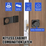 HASTHIP Cabinet Password Hasp Lock for Small Doors and Cabinets featuring 3 Digit Code | Zinc Alloy Black