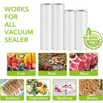 HASTHIP Vacuum Sealer Bags for Food Storage with Double Sided Airtight Design | 4 Rolls 11x20ft and 8x20ft BPA Free