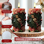 HASTHIP Christmas Candle Silicone Molds for DIY Candle Making featuring 64 x 65 x 101 mm Design | Flexible Non Stick Mold for Holiday Crafts and Gifts