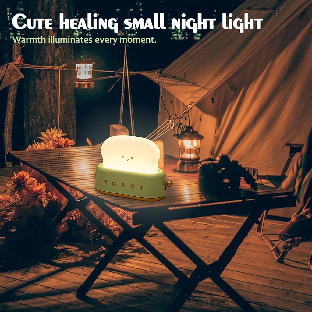 HASTHIP® Night Lamp for Kids LED Desk Lamp, Dimmable Touch Control Bedside Table Light, Rechargeable Eye-Caring Night Light with Adjustable Brightness, Portable for Bedroom, Study, Reading, Home,