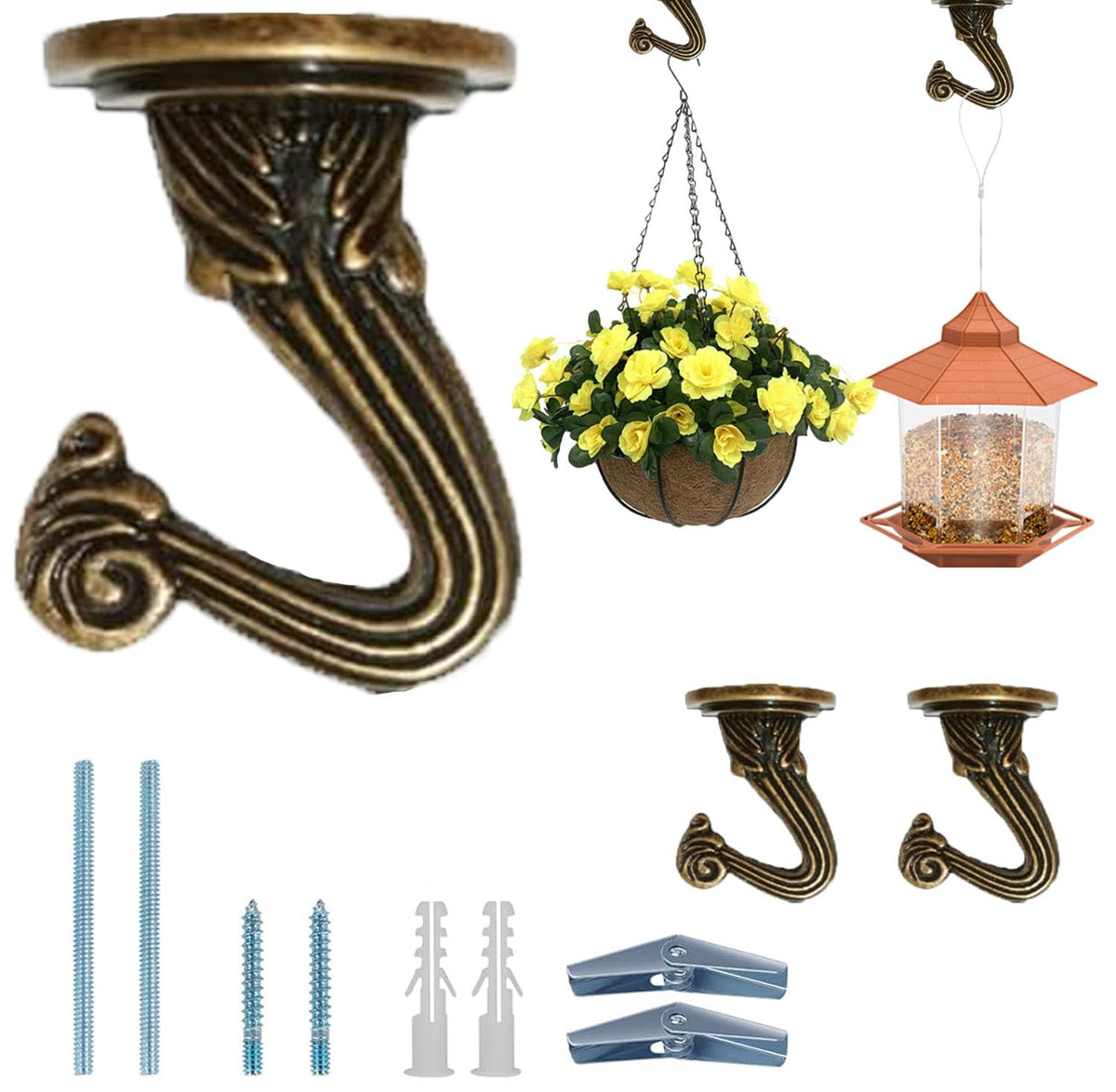 HASTHIP® Metal Ceiling Hooks for Hanging Plants