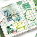 HASTHIP Vintage Paper Scrapbook Kit for Journaling with A6 Notebook and 60 Note Sheets | Portable Gift Set