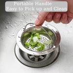 HASTHIP Sink Strainer for Bathroom and Kitchen featuring Anti-Clog Mesh 4.33 in | 2 Pack Stainless Steel