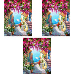 HASTHIP Paint by Numbers Art Kit for Wall Decor featuring Mediterranean Dreamscape 16x20 in | DIY Acrylic Oil Canvas Craft Set