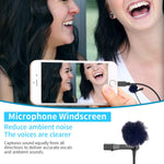 Proberos® Imported Black Fur Microphone Windscreen for Lapel Lavalier Mic, Outdoor Furry Windscreen Dead Cat for Mic, Cover Mic Filter Lapel Microphone Mic Fur Windscreen Wind Muff Windshield Mic Accessories