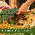 HASTHIP Christmas Pine Branches Set for DIY Decor featuring 35 Pine and 10 Berry Stems