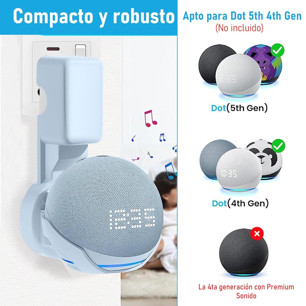 ZORBES® Echo Dot Wall Mount Stand with Cable Management for 4th/5th Generation - Alexa Holder Accessories (Only Holder)