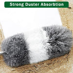 HASTHIP Microfiber Feather Duster for Ceiling Fans and High Ceilings with 100 in Extension Pole | 6 PCS Washable Bendable Cleaning Set