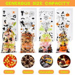 HASTHIP Halloween Goodie Bags for Party Treats featuring 100 Pack 5.1×10.6 in Size with Golden Twist Ties