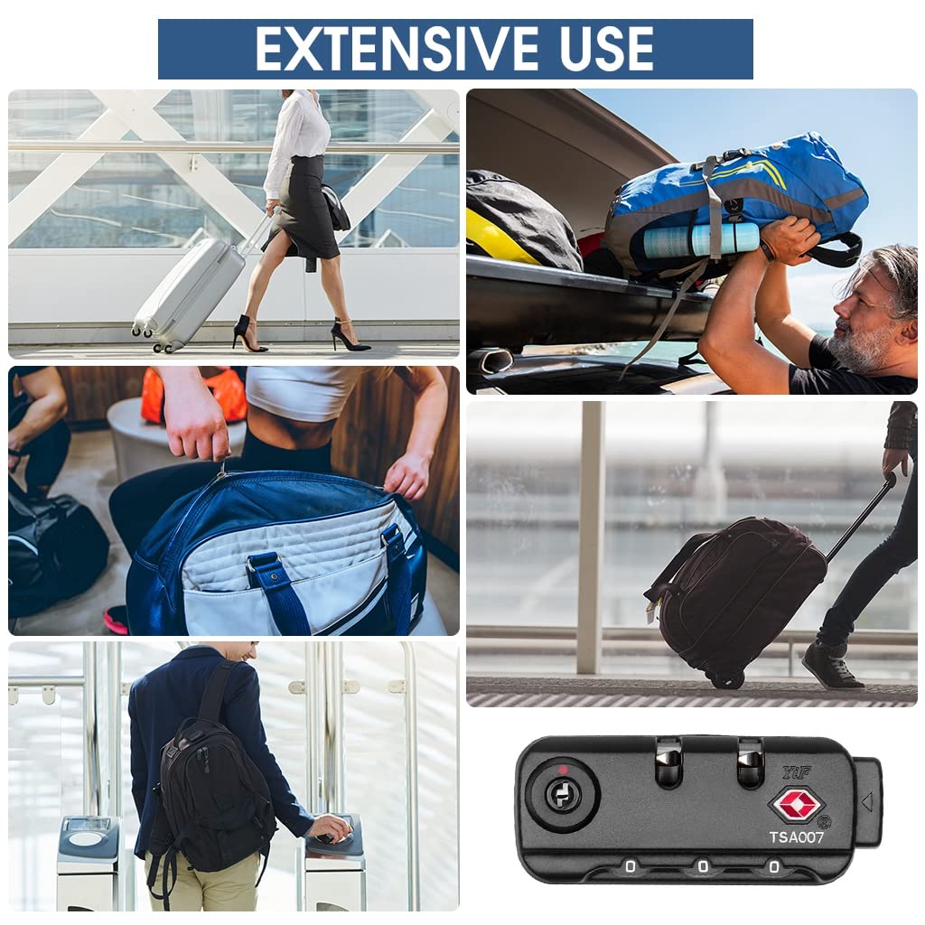 HASTHIP TSA Lock for Travel Luggage with Resettable 4 Slot Combination | ABS Secure Design