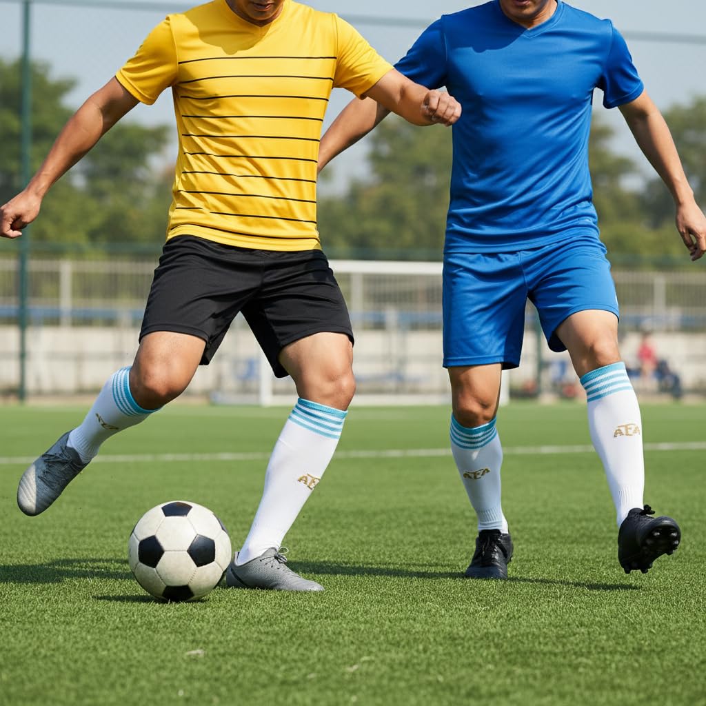 HASTHIP Compression Soccer Socks High Elastic Moisture Wicking Football Socks