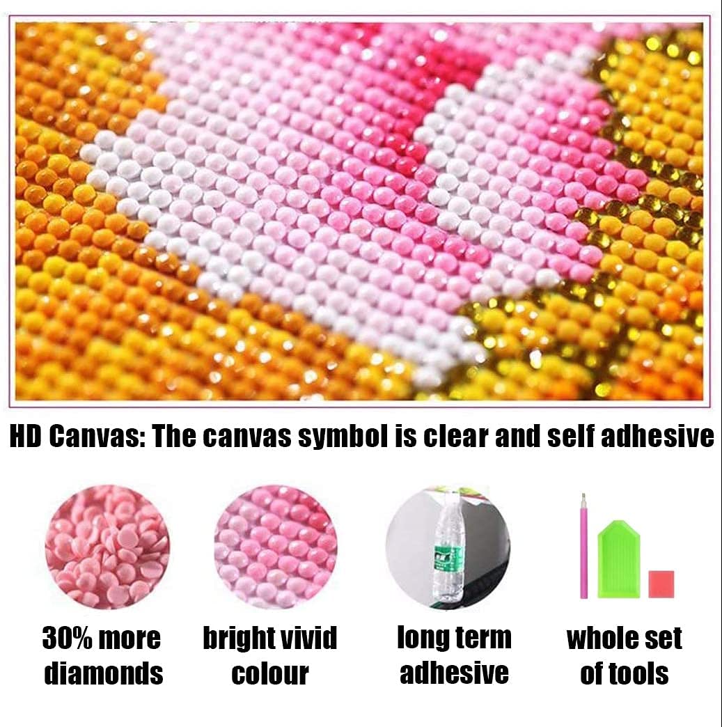 HASTHIP Diamond Painting Kit for DIY Wall Decor with 40×50cm Full Drill Canvas | Round Resin Rhinestones for Adults and Kids