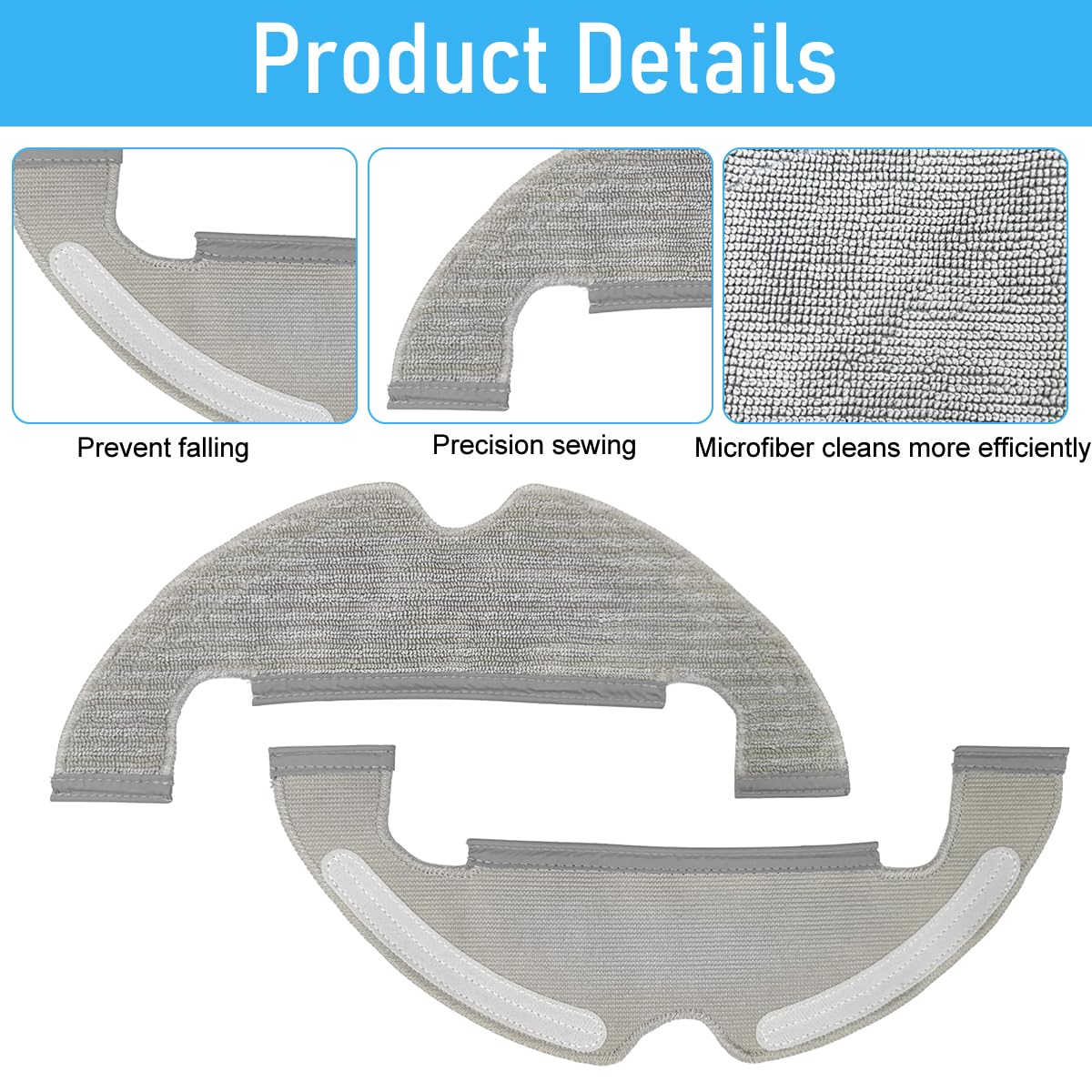 HASTHIP Mopping Cloth for Mi Robot Vacuum Cleaner X10 with Precise Fit and 3PCS Microfiber Set