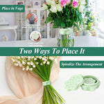 HASTHIP Spiral Ikebana Stem Holder for DIY Flower Arrangement featuring 2Pcs Silicone Spiral Ring | Ideal for Bouquets and Home Decor