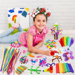 HASTHIP Art and Crafts Supplies Kit for Kids DIY Projects with Colorful Buttons and Googly Eyes | Ideal for Educational and Creative Activities