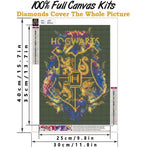 HASTHIP® Harry Potter Diamond Painting Kit 30x40CM with 572pcs Heart-Shaped Number Stickers for DIY Art, Crafts, Journaling, Scrapbooking, Planners, Wall Decor, Gift for Kids & Adults