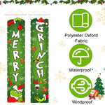 Christmas Decorations Fun Christmas Door Couplet Wall Hanging Couplet Outdoor Yard Front Porch Couplet Set, Hanging Merry Christmas Decorations Couplet for Porch, Door, Balcony