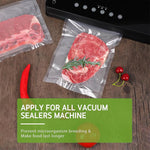 HASTHIP Vacuum Sealer Bags for Food Storage with Double Sided Airtight Design | 4 Rolls 11x20ft and 8x20ft BPA Free
