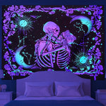 HASTHIP Zombie Love Aesthetic Tapestry for Bedroom Decor featuring Glow Effect 59 x 78 in | Soft Polyester Wall Hanging Art
