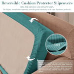 HASTHIP Sofa Seat Cushion Slipcover for 50–70cm Pads with Stretchy Slip‑On Fit | Green