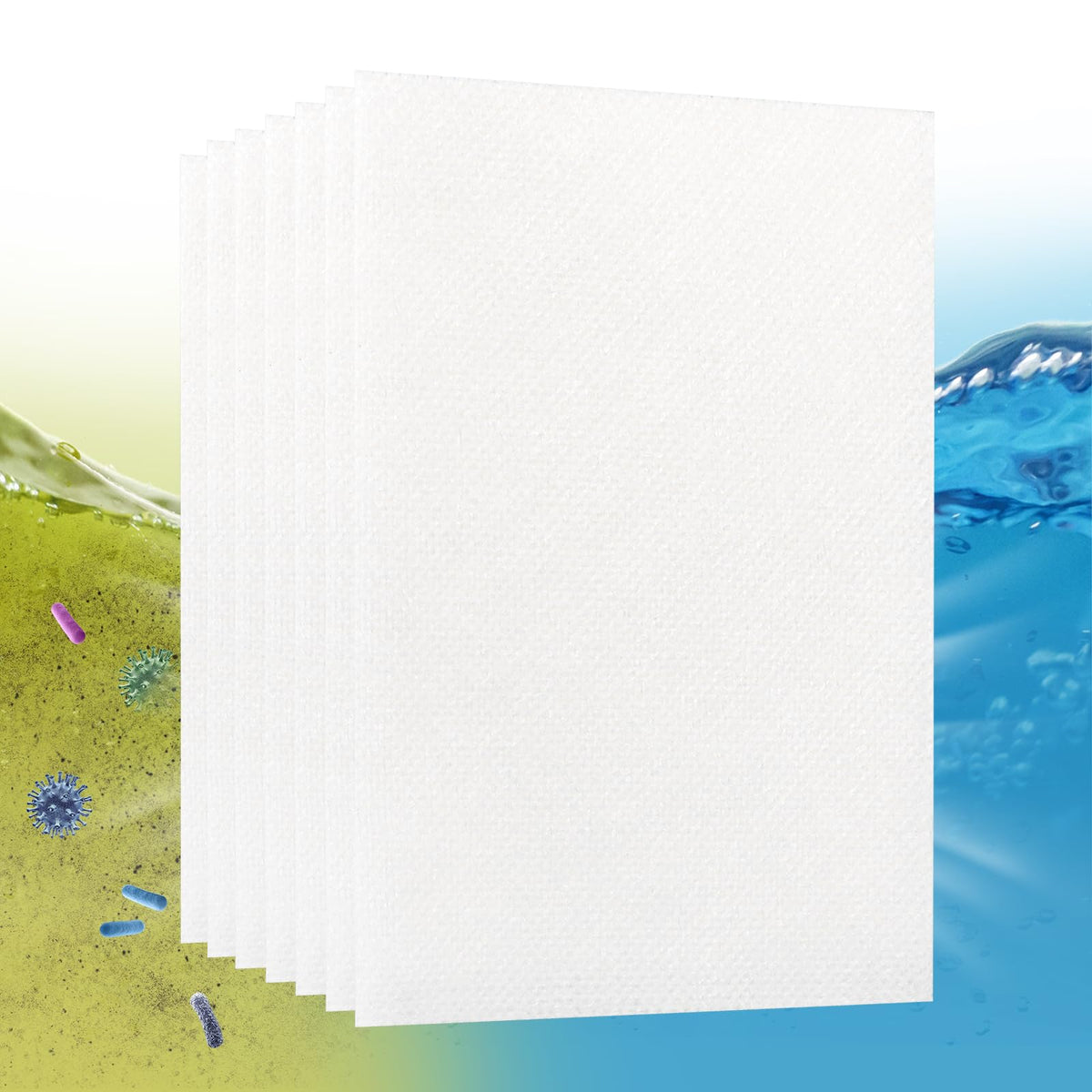 HASTHIP® 100pcs Aquarium Filter Floss Pads,Color Absorbing Filter Medi ...