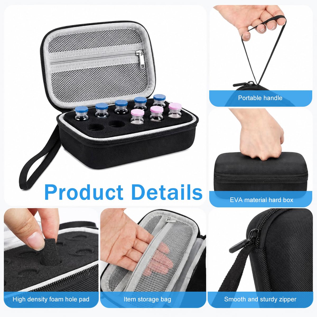 HANNEA 10-Slot Insulin Vial Organizer