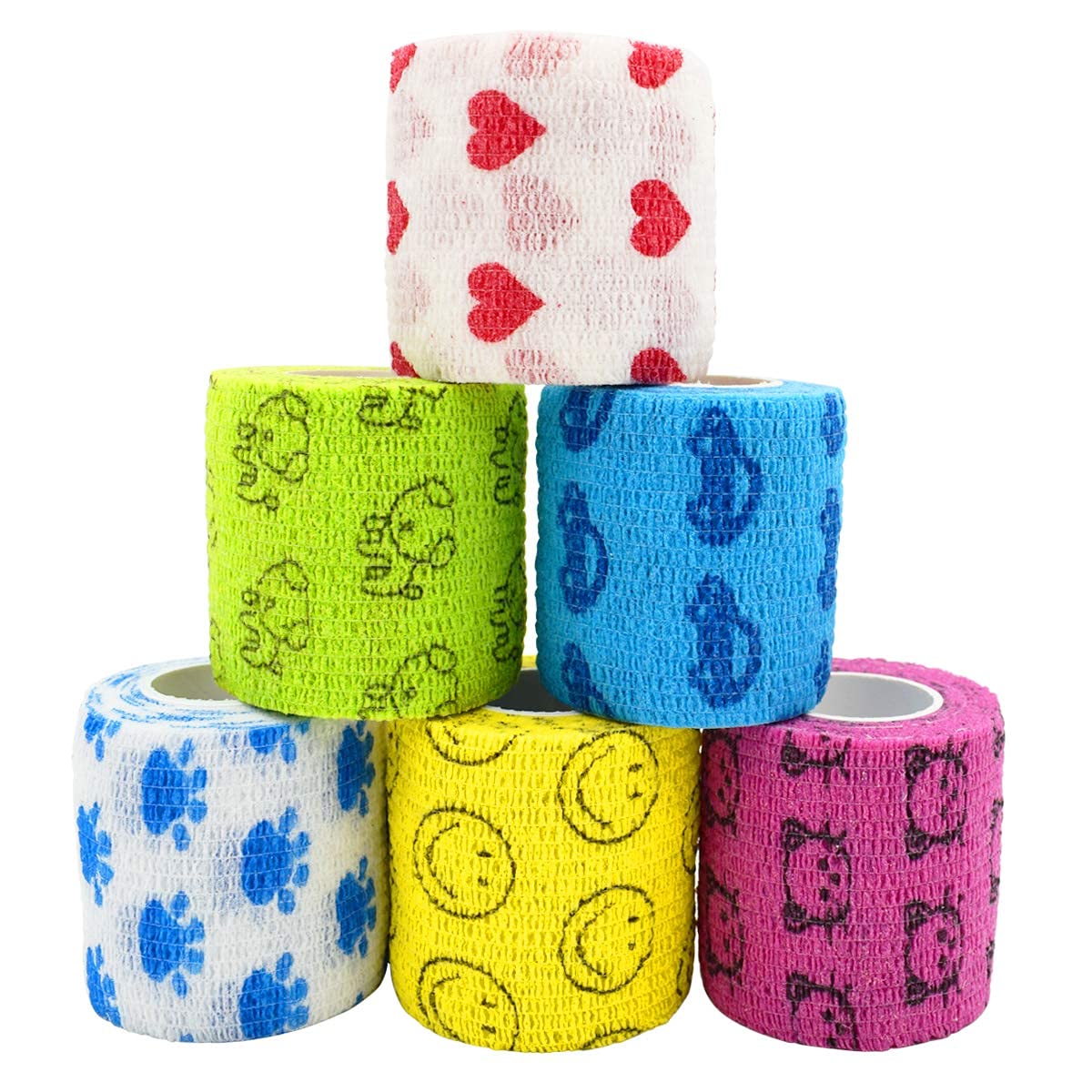 HASTHIP® Kinesiology Tape for Physiotherapy, Stmandy Vet Tape wrap, wrap Bandage, Adhesive wrap Bandage for The Person or The Pets (Cat, Dogs and Other Animal) who was injure or Have Wound