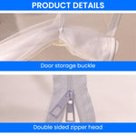 HASTHIP Pop Up Mosquito Net Tent for Double Bed with Dual Zip Doors and Mattress Straps | 6.6x5.9ft Breathable Mesh
