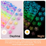 HASTHIP Heart-Shaped Origami Paper for DIY Crafts with 210 pcs 8.6 in Glossy Strips | 10 Colors Glow Design