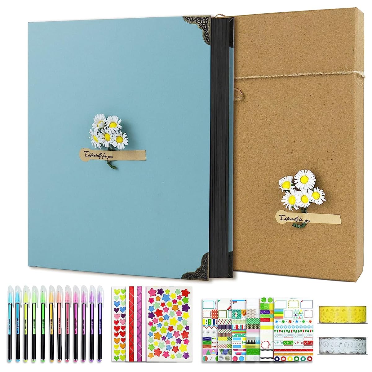 Scrapbook Photo Album Book, 30 Sheets Kpop Photocard Binder Kpop Photocard Holder Book Sleeves for A5 240 Photocards, Versatile Collection for Game Cards & Keepsakes