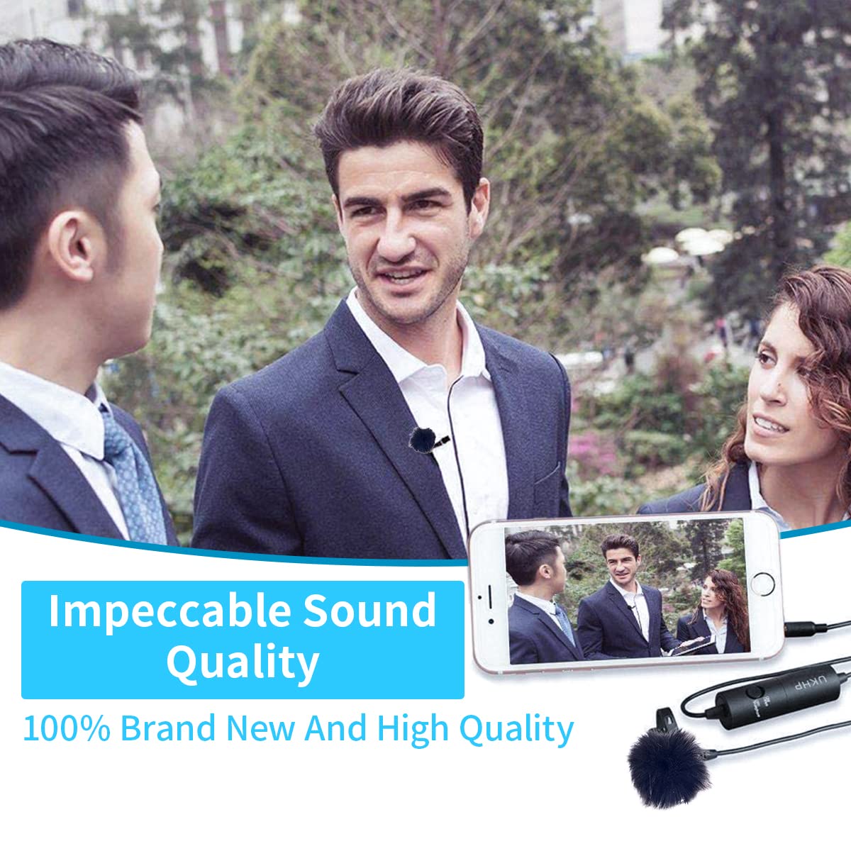 Proberos® Imported Black Fur Microphone Windscreen for Lapel Lavalier Mic, Outdoor Furry Windscreen Dead Cat for Mic, Cover Mic Filter Lapel Microphone Mic Fur Windscreen Wind Muff Windshield Mic Accessories