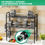 HASTHIP Over The Sink Dish Drying Rack 33.5x10x31.9 in with Double Layer Shelf | Stainless Steel Kitchen Organizer