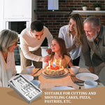 HASTHIP Cake Server Combo Set for Parties with 5Pcs Forks and 2 in 1 Serrated Cutter Silver