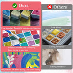 HASTHIP Metallic Pigments for DIY Art and Craft with 20 Vibrant Colors | Easy Blend Formula