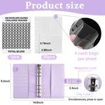 HASTHIP A5 Budget Binder for 100 Days Money Saving Challenge with 100 Cash Envelopes & PU Leather Cover