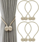 HASTHIP Magnetic Curtain Tiebacks for Home and Office with 40cm Rope & Strong Magnets | Pack of 4