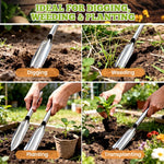 HASTHIP® 32cm Stainless Steel Garden Trowel 2Pcs - Silver