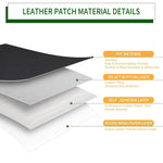 HASTHIP Leather Repair Patch for Couches and Car Seats featuring Self Adhesive 17.7×79 in Black PU Vinyl | Waterproof and Cuttable Design