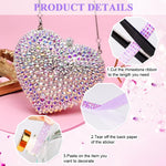 HASTHIP Rhinestone Ribbon for DIY Crafts featuring Self Adhesive 4 Row Design and 48 Yards Set