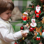 HASTHIP Christmas Tree Decoration Items for Home with Hanging String 17x8cm | Fabric Ornaments