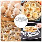 HASTHIP® Folding Steamer Rack, Stainless Steel Steamer Tray Kitchen Household Thickening Egg Steamer Egg Rack Folding Steamer Grid Waterproof