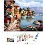 Oil Painting Paint by Numbers for Adults & Kids & Beginners DIY Acrylic Painting Gift Kits Drawing Paintwork with Paintbrushes, 40 * 50cm