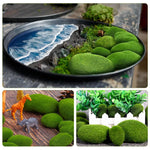 HASTHIP Artificial Moss Rocks for Plant Pots featuring 12pcs Lifelike Green Cobblestones | Decorative Faux Moss Stones for Indoor and Outdoor Décor