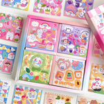 HASTHIP® 100 Sheets Kawaii Stickers - Cartoon Stickers Scrapbooking Decorative Decal Stickers for Junk Journal Supplies, DIY Crafts Album Phone Cases Laptops Notebook, 6x6cm Per Sheet