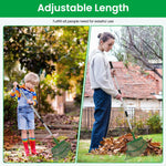 HASTHIP Leaf Rake for Backyard with 25 Curved Steel Teeth and 55 in Detachable Handle | Stainless Steel Lawn Tool